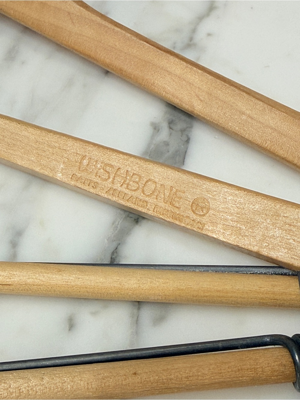 1930’s-1960’s Vintage Natural Wood Suit Hangers from Texas - Picture 14 of 17